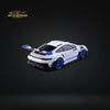 FuelMe & TPC Porsche 911 992 GT3 RS White with Blue Wheels Resin Model 1:64