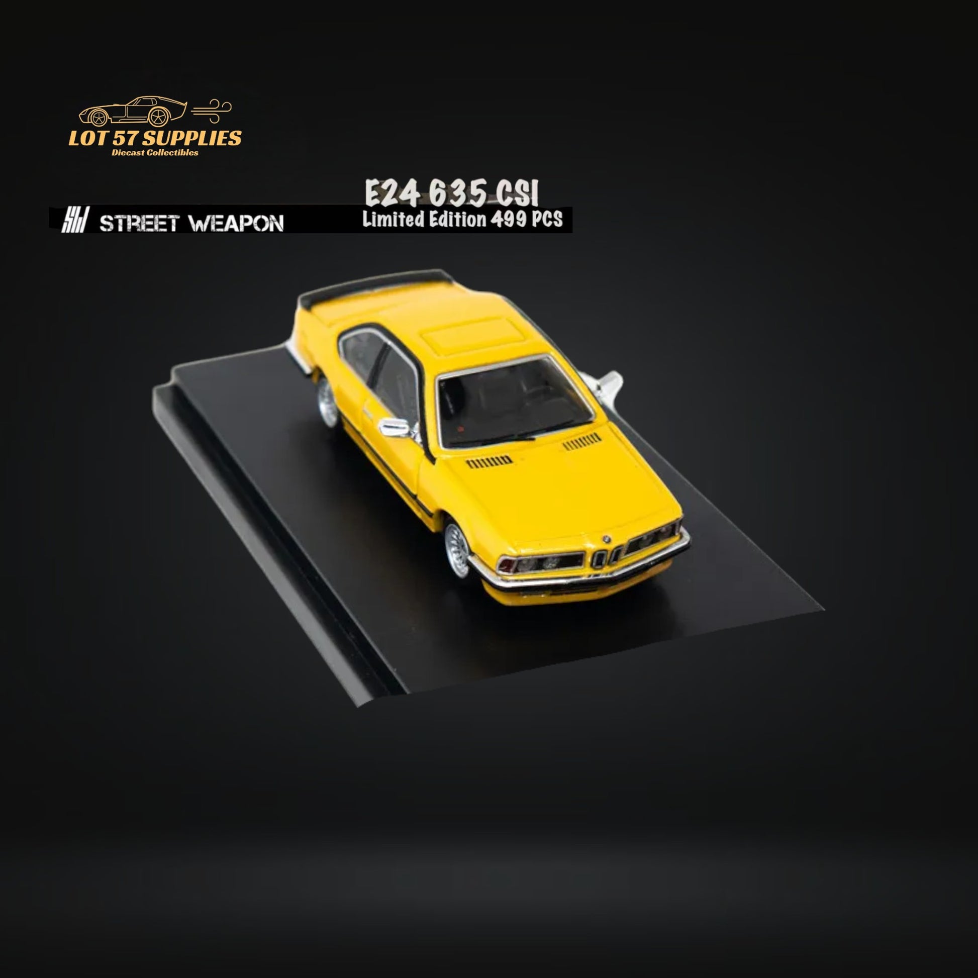 Street Weapon BMW E24 635 CSI in Yellow 1:64