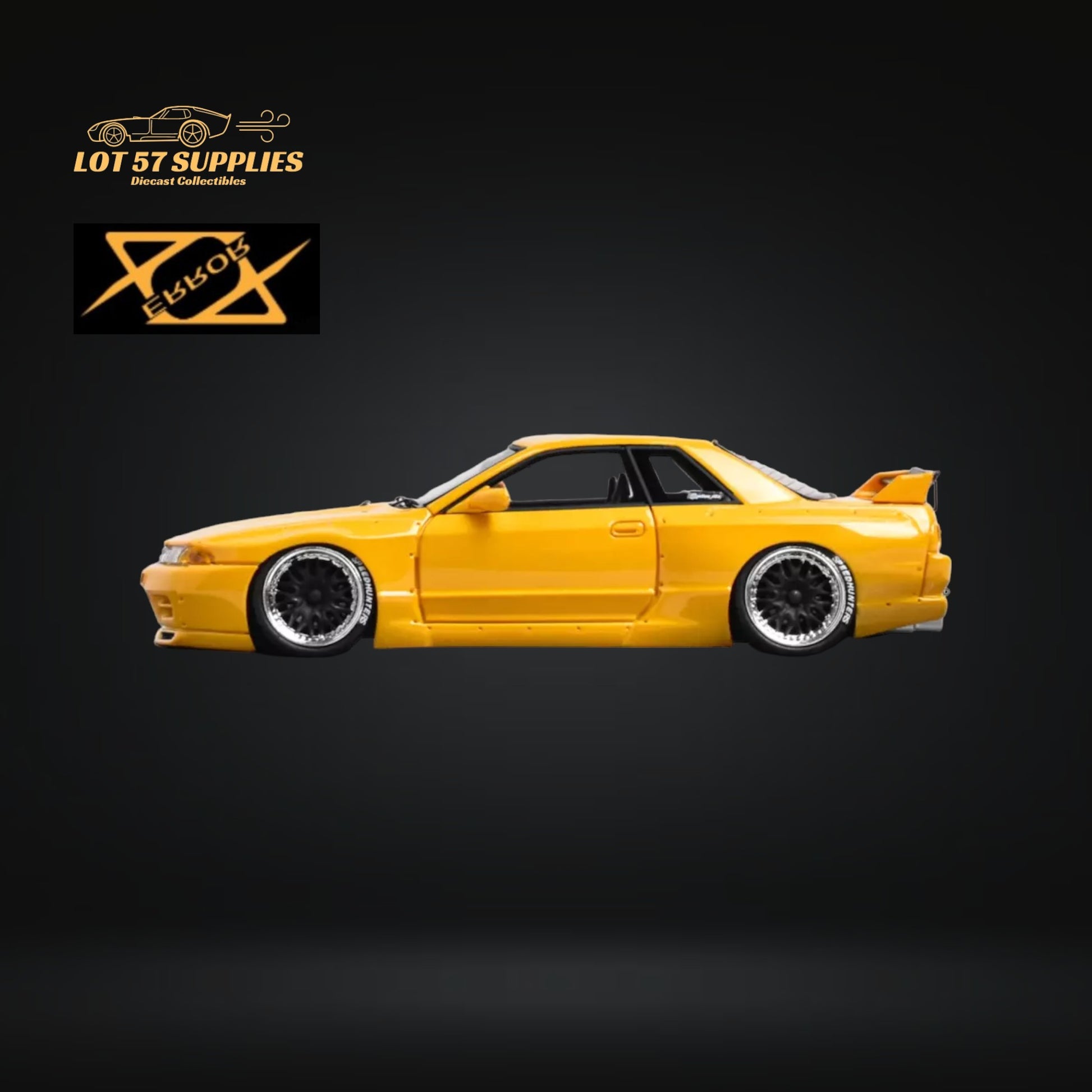 Error404 Nissan Skyline R32 Pandem Rocket Bunny Widebody Modified ORANGE YELLOW 1:64