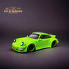 Flame Porsche 964 RWB Ducktail in Fluorescent Green 1:64