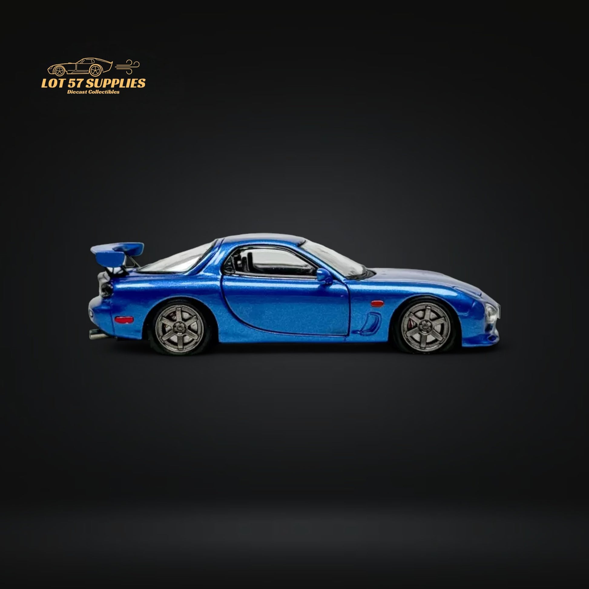 PGM Mazda RX-7 FD3S Metallic Blue Fully Openeable Standard Base 1:64