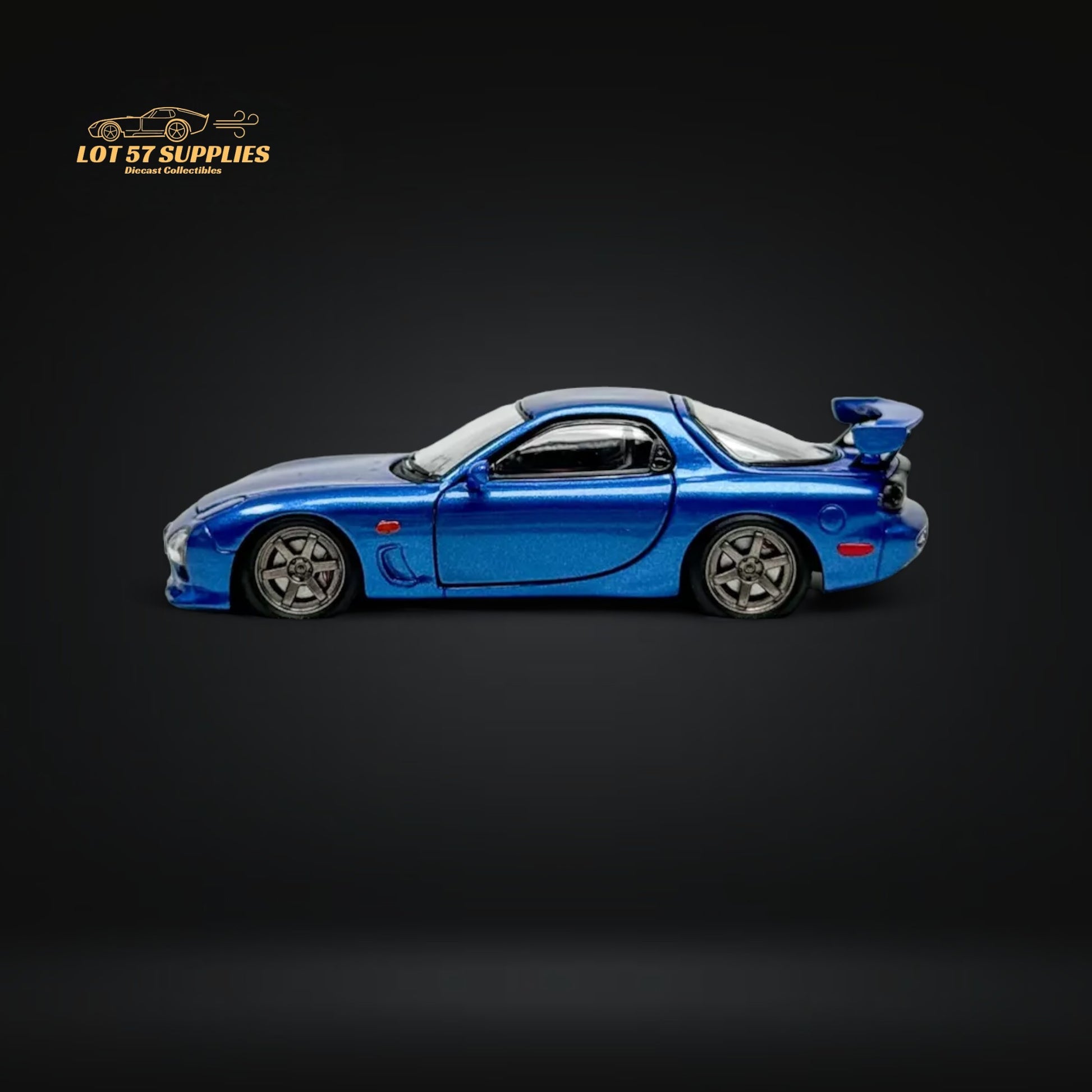 PGM Mazda RX-7 FD3S Metallic Blue Fully Openeable Standard Base 1:64