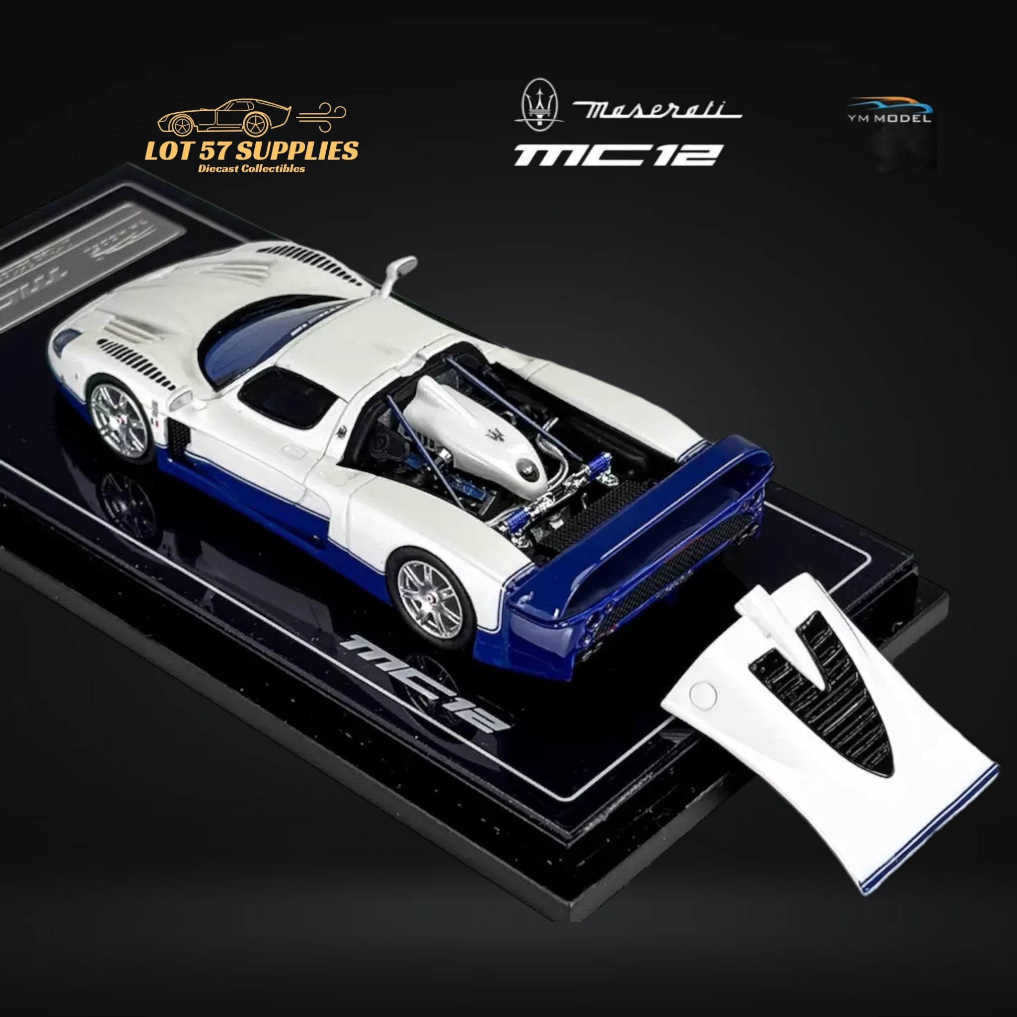 YM Model Maserati MC12 Stradale 2-Tone Blue / White Limited