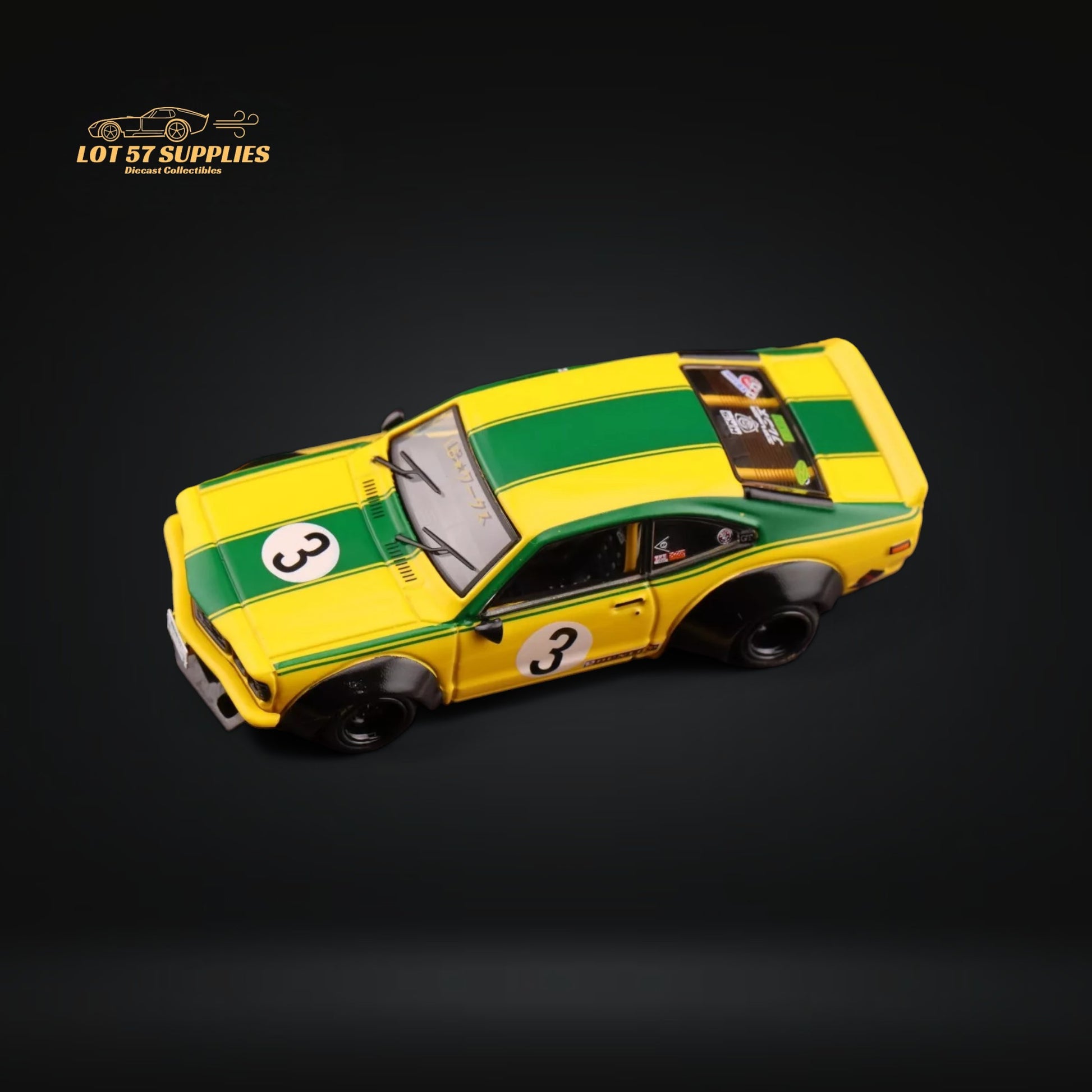 Inno64 Mazda RX-3 Savanna LBWK Yellow Green #3 1:64 IN64-LBWKRX3-01