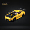 BSC Mazda RX7 FD3S Yellow Carbon Hood Black Wheels 1:64