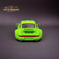 Flame Porsche 964 RWB Ducktail in Fluorescent Green 1:64