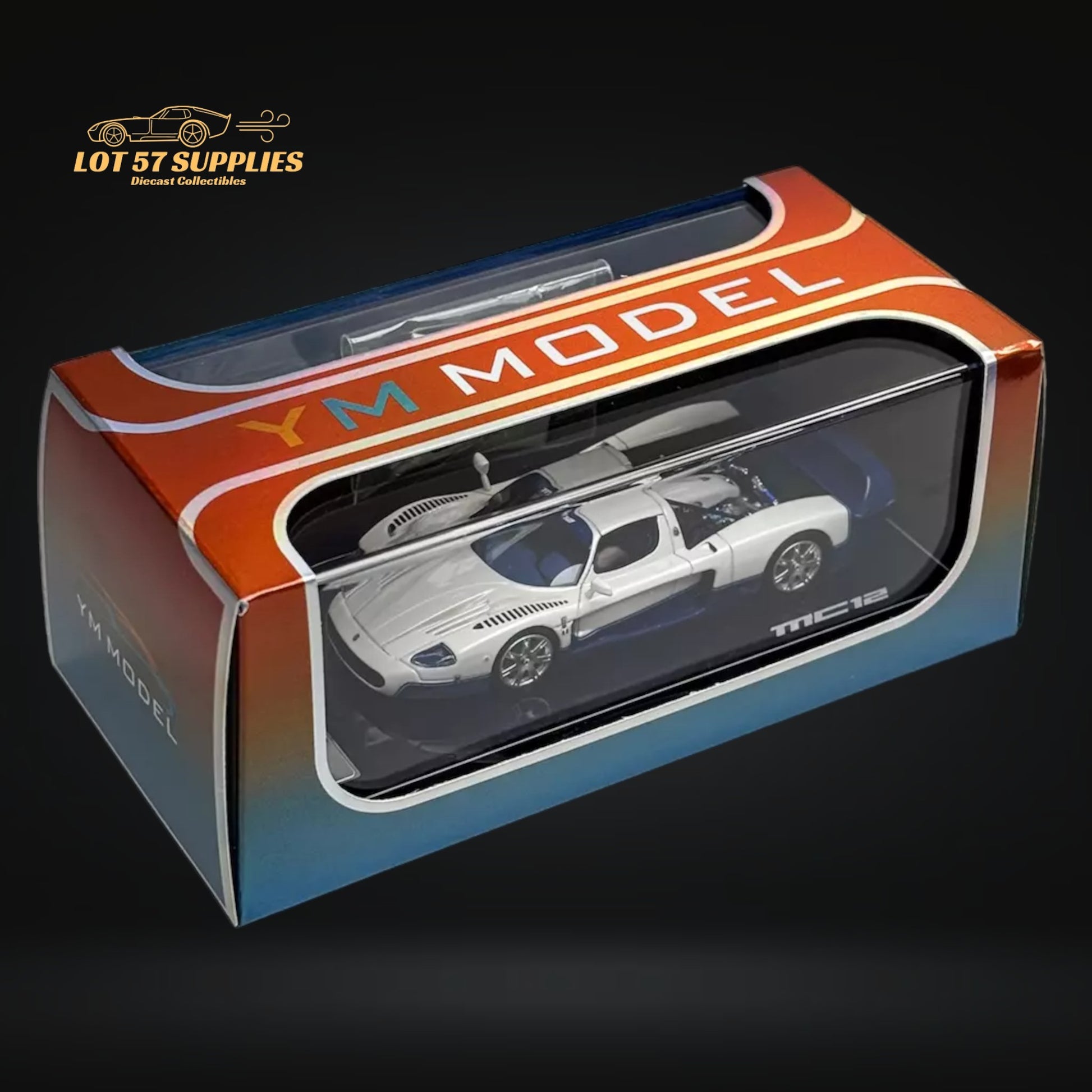 YM Model Maserati MC12 Stradale 2-Tone Blue / White Limited to 499 Pcs 1:64