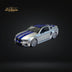 GDO Hunter x DCM 2014 Ford Mustang GT 5.0 Silver With Blue Stripes 1:64