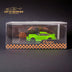 Flame Porsche 964 RWB Ducktail in Fluorescent Green 1:64