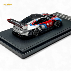 (Pre-Order) HKM Model Porsche 911 (992) GT3 R Rennsport Silver #911 1:64