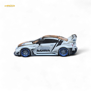 MC LB GTR R35 GT - White Blue Stripe Carbon Roof 1:64