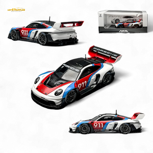 (Pre-Order) HKM Model Porsche 911 (992) GT3 R Rennsport White #911 1:64