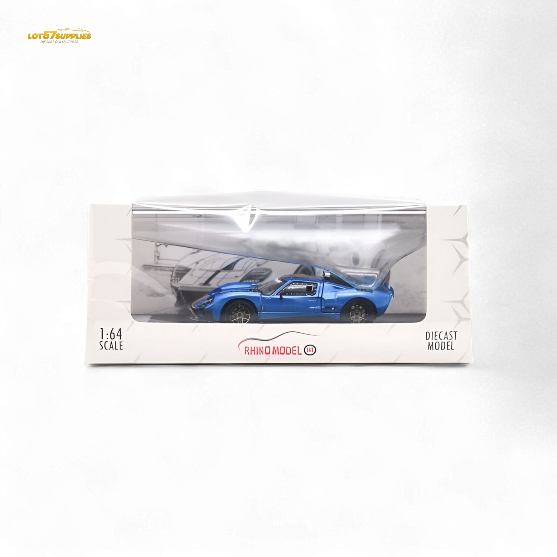 Rhino Model Ford GT40 Blue 1:64 Diecast Model