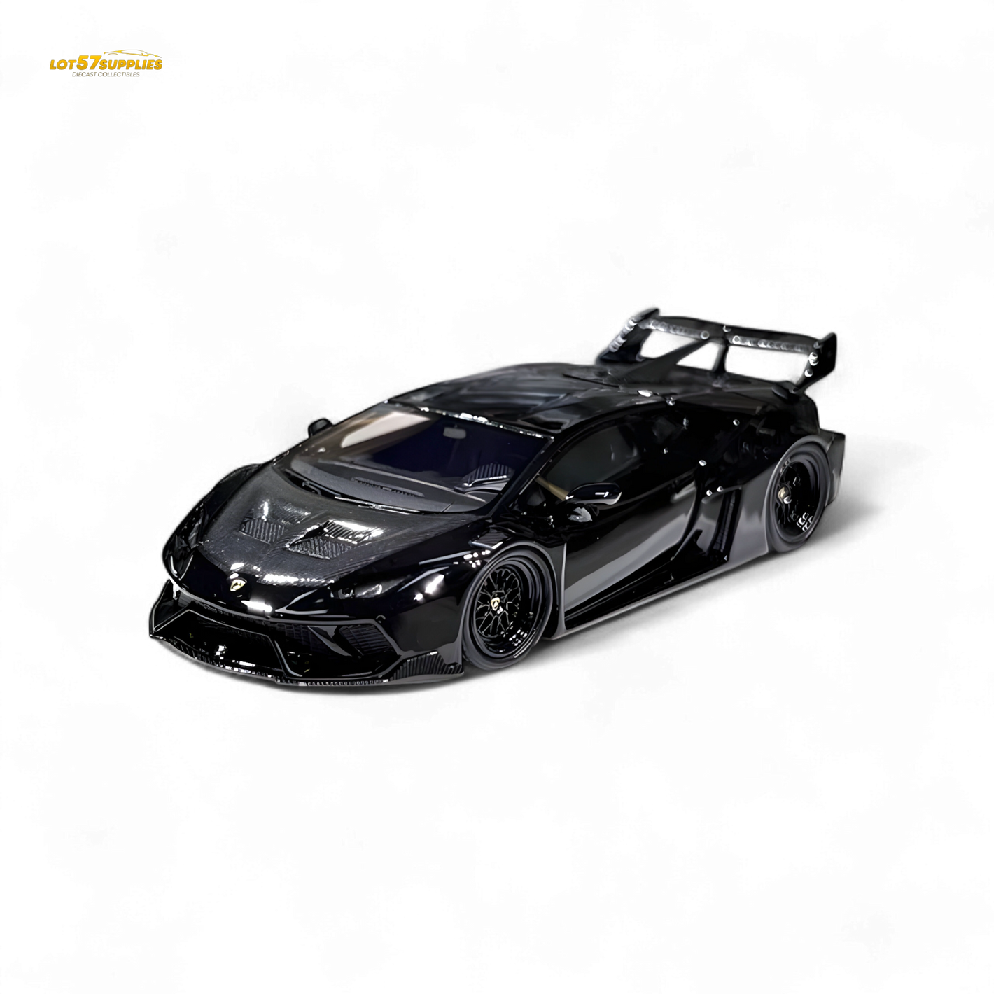 Flame Huracan LP610-4 LWBK WideBody Resin - BRILLIANT BLACK LBWK 1:64