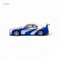 TimeMicro SKYLINE GT-R R34 - Blue Silver Ordinary 1:64
