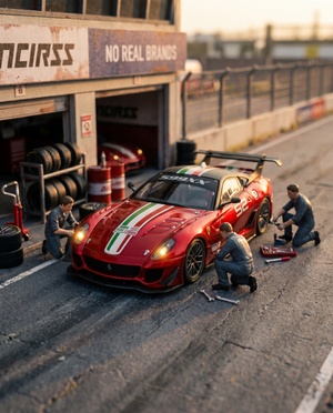 (Pre-Order) SK Model Ferrari 599XX EVO - Metallic Red #52 1:64 — diorama