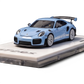 (Pre-Order) SUHE Porsche GT2 RS Macaron Blue Resin 1:64 — angle 3