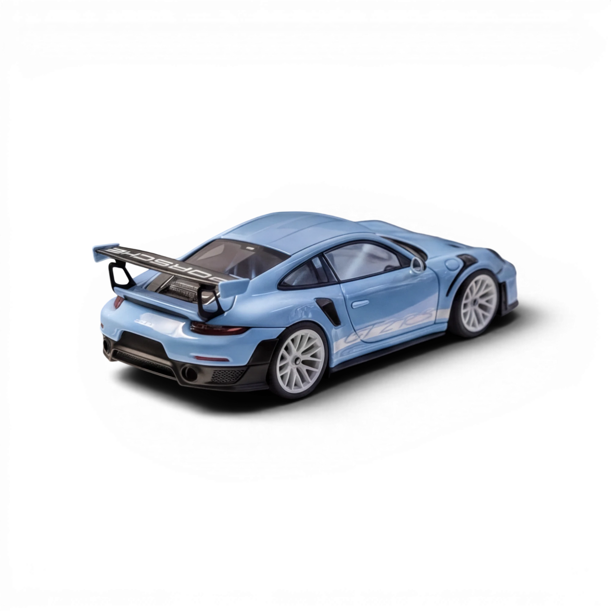(Pre-Order) SUHE Porsche GT2 RS Macaron Blue Resin 1:64 — angle 5