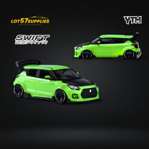 YTM Suzuki Swift 3rd Gen Zephyr Modified Version Rear Engine Concept GREEN 1:64