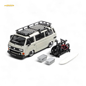 Mortal VW T3 Lowrider White - Accessories Included 1:64