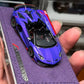 TARDIS x EDM Lamborghini Aventador SVJ Roadster 1:64 resin model in purple