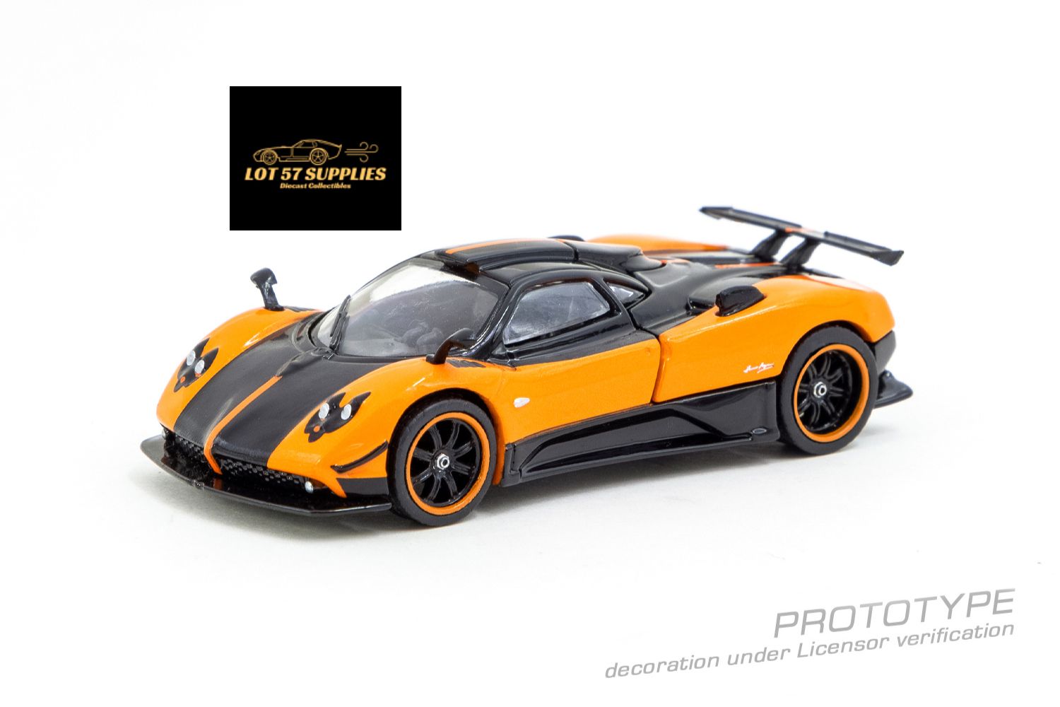 Tarmac Works Global64 Pagani Zonda Arancio Saint Tropez Item #T64G-TL021-OR 1:64