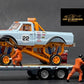 LOOSE Greenlight 1972 Chevrolet K-10 Monster Truck With Gooseneck Trailer & Tires Gulf Racing 1:64