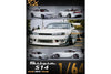 Error 404 Nissan Silvia S14 White With Camber Wheels Limited to 499 Units 1:64 Resin Model
