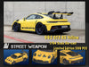 (Pre-Order) Street Weapon Porsche 911 (992) GT3 RS White/Gray/Red/Yellow 1:64