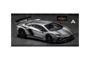 YM Model Lamborghini Aventador S "Advance Edition Rowen" Silver 1:64