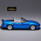 MicroTurbo Eunos Roadster RHD Rocket Bunny Widebody Customized Metallic Blue 1:64
