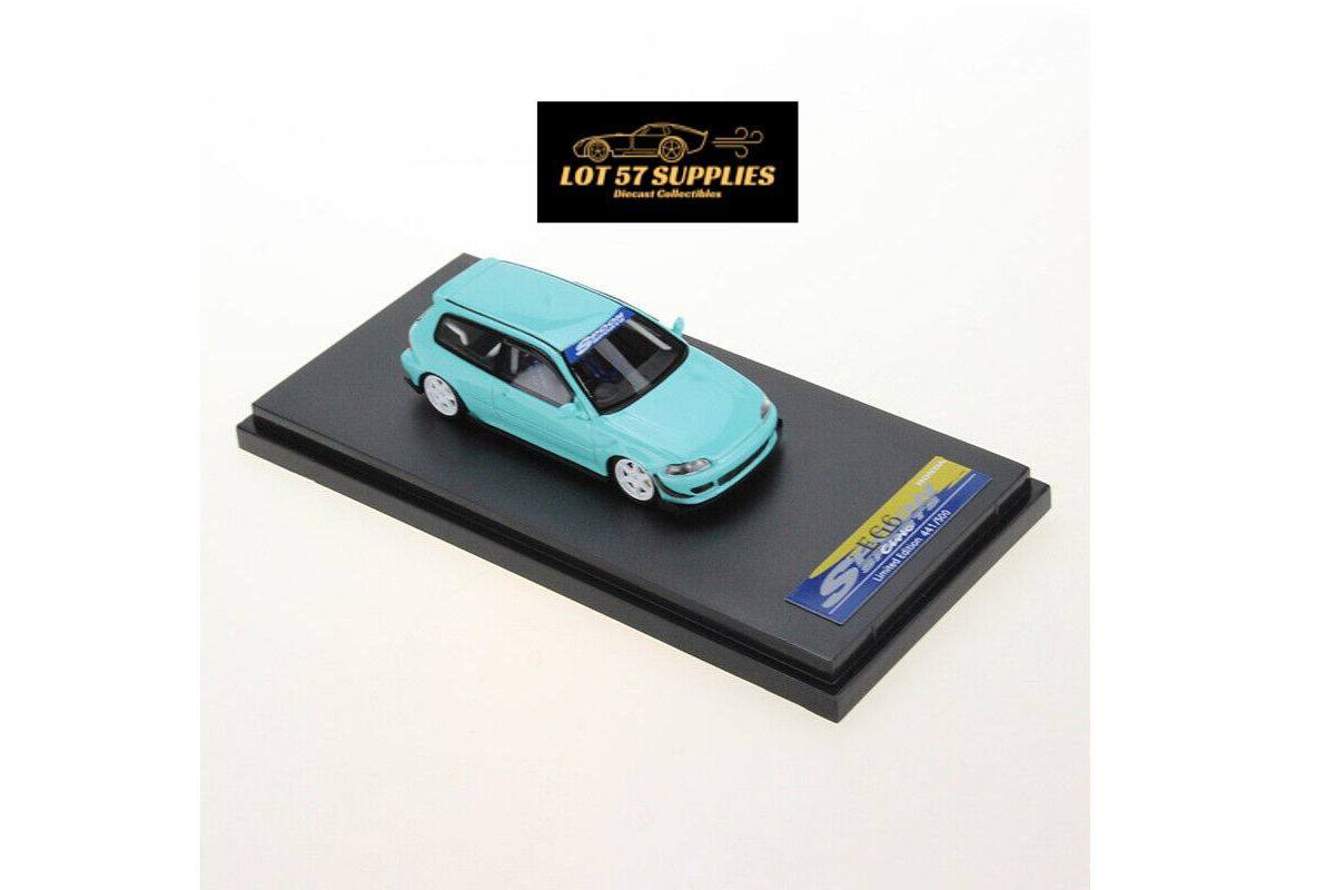 YM Model Honda Civic EG6 Spoon Sports Gift Tiffany Blue 1:64