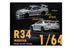 (Pre-Order) Error404 Model Nissan Skyline GT-R (R34) Customized in Aurora Silver 1:64 Limited to 299 Pcs