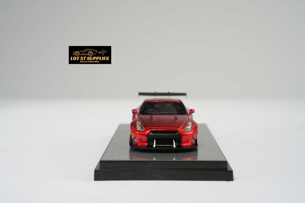 (Pre-Order) Error 404 LB-Works Nissan Skyline GT-R R35 Fighter Grey / Candy Red Limited to 299 Pcs Each 1:64