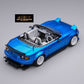 MicroTurbo Eunos Roadster RHD Rocket Bunny Widebody Customized Metallic Blue 1:64
