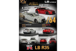 (Pre-Order) Error 404 LB-Works Nissan Skyline GT-R R35 Fighter Grey / Candy Red Limited to 299 Pcs Each 1:64